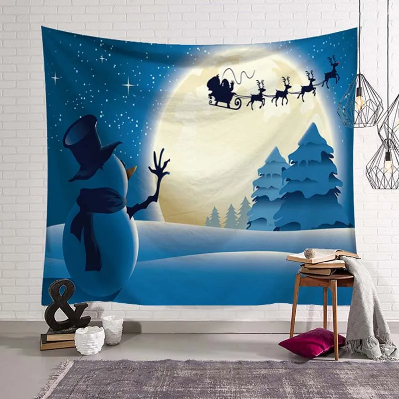 Рождественский настенный гобелен декоративный праздничный новогодний Рождественский настенный гобелен настенный ковер одеяло коврик - Цвет: Style 3