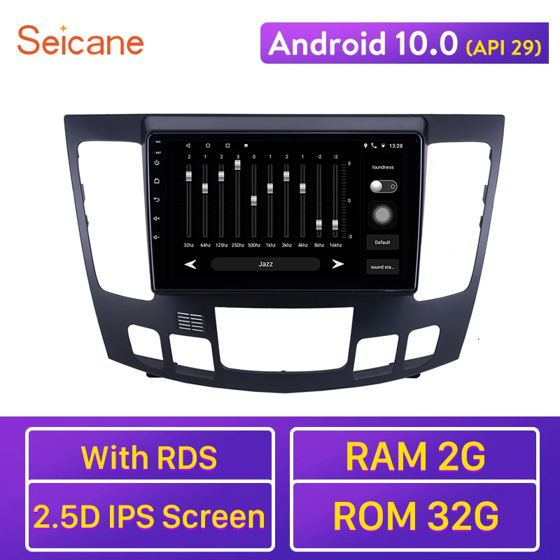 Seicane 2G+32G Android 10.0 GPS Car Multimedia Player 9 inch Carplay HD RDS Unit Player For 2009 Hyundai Sonata Auto A/C Radio