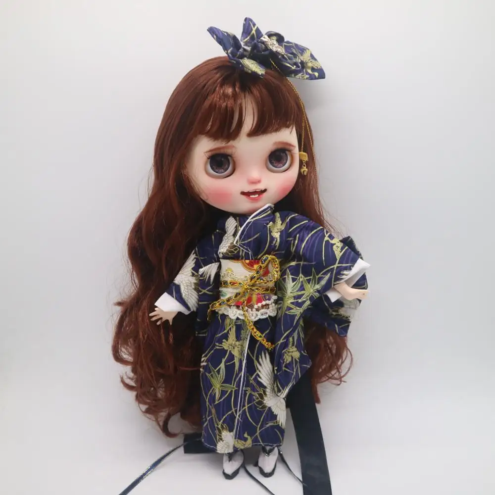 Кимоно для куклы Blyth, японская Одежда для кукол, одежда хорошего качества