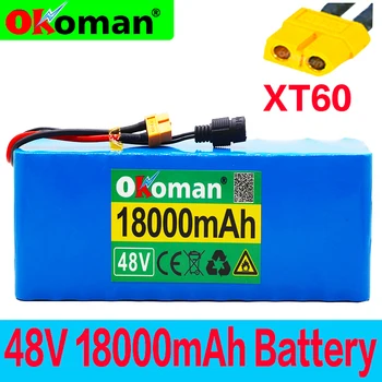 

48V battery 13s3p 18Ah battery pack 1000W high power battery Ebike electric bicycle BMS with xt60 plug