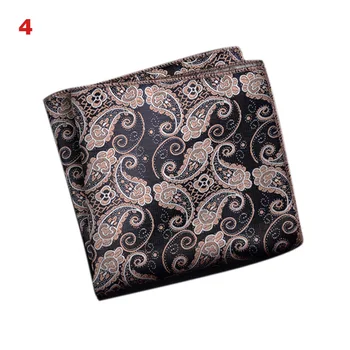 

Men's Handkerchief Striped Floral Printed Hankies Polyester Business Pocket Square Chest Hanky FEA889