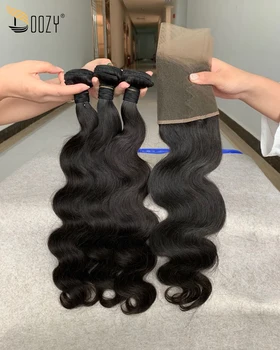 

Doozy Hair Brazilian Hair Body Wave 3 Bundles with Frontal Virgin Human Hair