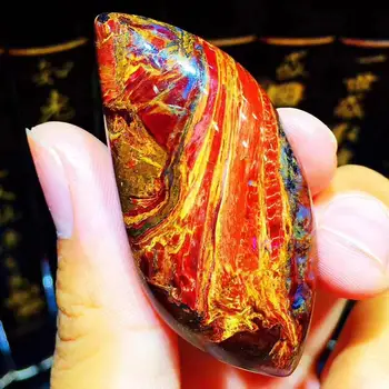 

Natural Red Pietersite Gemstone Cat Eye Chatoyant Women Pendant Necklace 52*24.3*9.6mm From Namibia Fire Pietersite AAAAAA