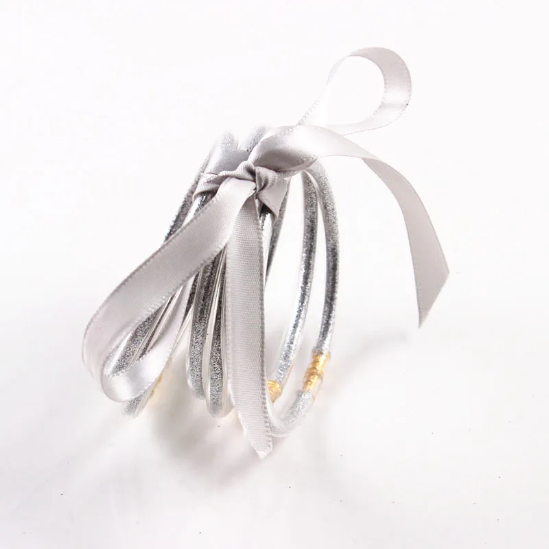 7 шт./компл. бант Золотая серебряная блестящая Набор браслетов 2019 всепогодный