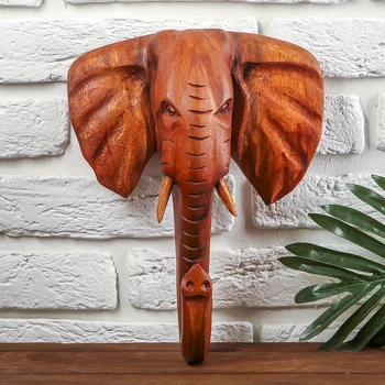 

Decorative panel "elephant" brown color 30x21x10 cm