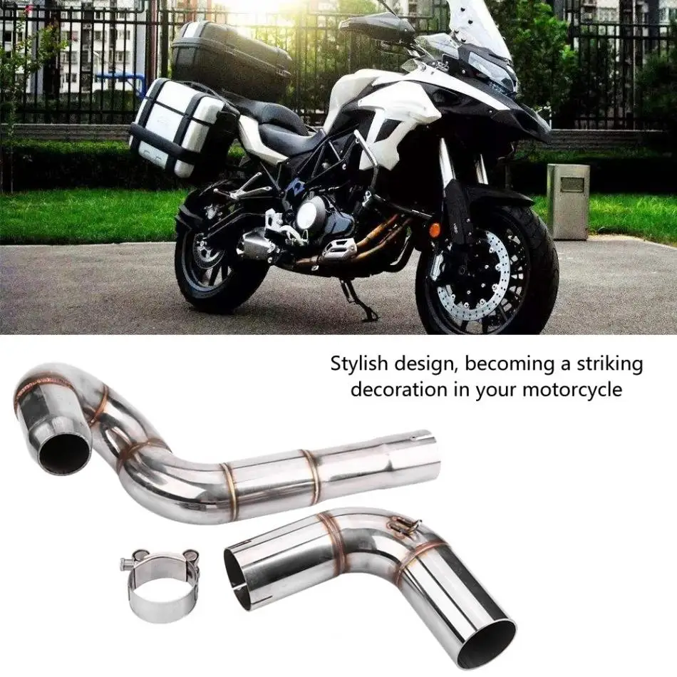 Средняя выхлопная труба мотоцикла для Benelli TRK502 аксессуары для мотоциклов из нержавеющей стали