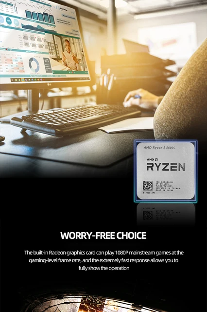Full PC Gamer Ryzen 5 5600G 16GB RAM SSD 480Gb + 21.5 Monitor + Gamer Kit,  Black Hawk - AliExpress