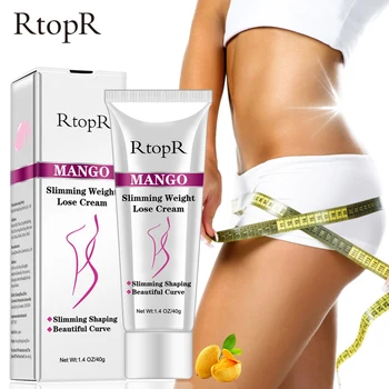

RtopR Mango Cellulite Slimming Cream Fast Burning Fat Weight Loss Firming Cream Burning Body Leg Waist Fat Sweating Body Cream