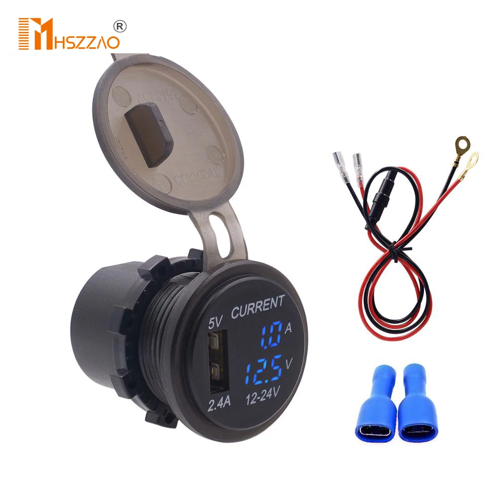 Центральное Зарядное устройство USB + Вольтметр Амперметр линия 60 см аксессуары