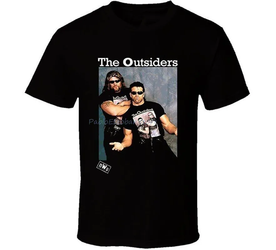 The Outsiders Nwo новый мировой заказ футболка летняя с круглым вырезом | Мужская одежда