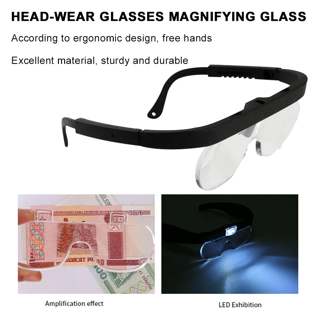 Loupes de lunettes 11537A 1.5X 2.5X 3.5X, loupe de lunettes, loupe de lecture d'horloger