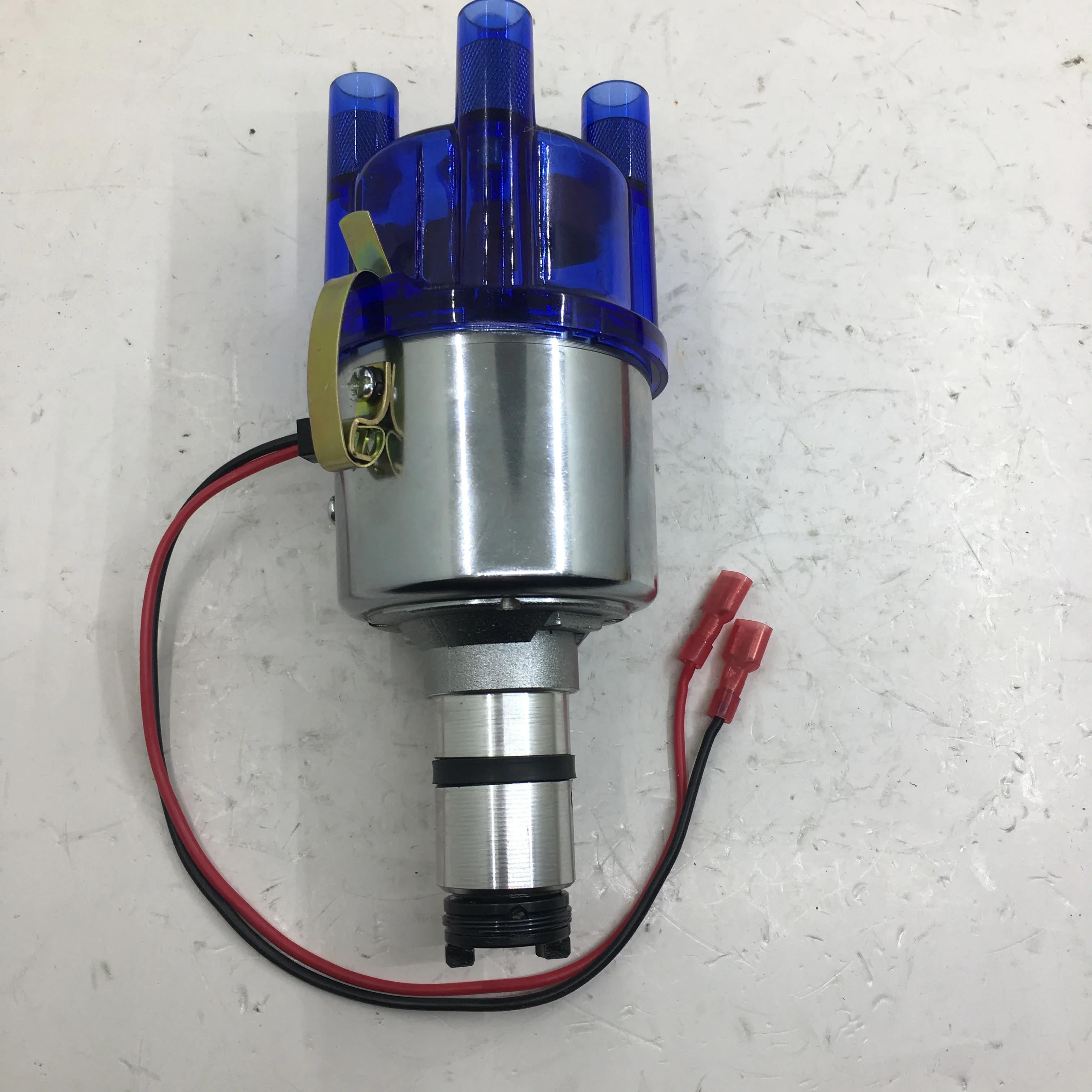 Complete electrical CENTRIFUGAL DISTRIBUTOR for EMPI 9428 CHROME 009 STOCK CURVE for VW BUG GHIA THING BUS blue cap