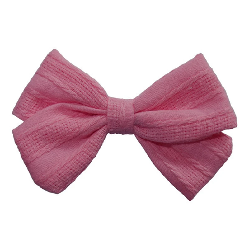 Baby Girls Hair Clips Bubble Jacquard Fabric Bow Barrette For kids Polka Dot Hairpin Cotton Linen Side Clip Children Vocation cute baby accessories Baby Accessories