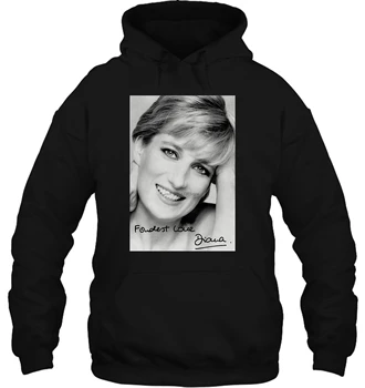 

Princess Diana Signed Photo Round Collar Streetwear men women Hoodies Sweatshirts