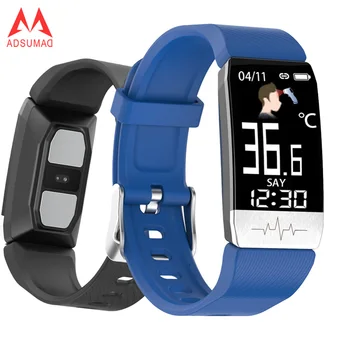 

2020 New Smart Bracelet Real-time Temperature Measurement Watch Band Heart Rate Blood Pressure Monitoring Health Tracker