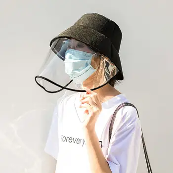 

Anti Droplet Spittle Dust-proof Protective Full Face Cover Mask Bucket Caps Hats