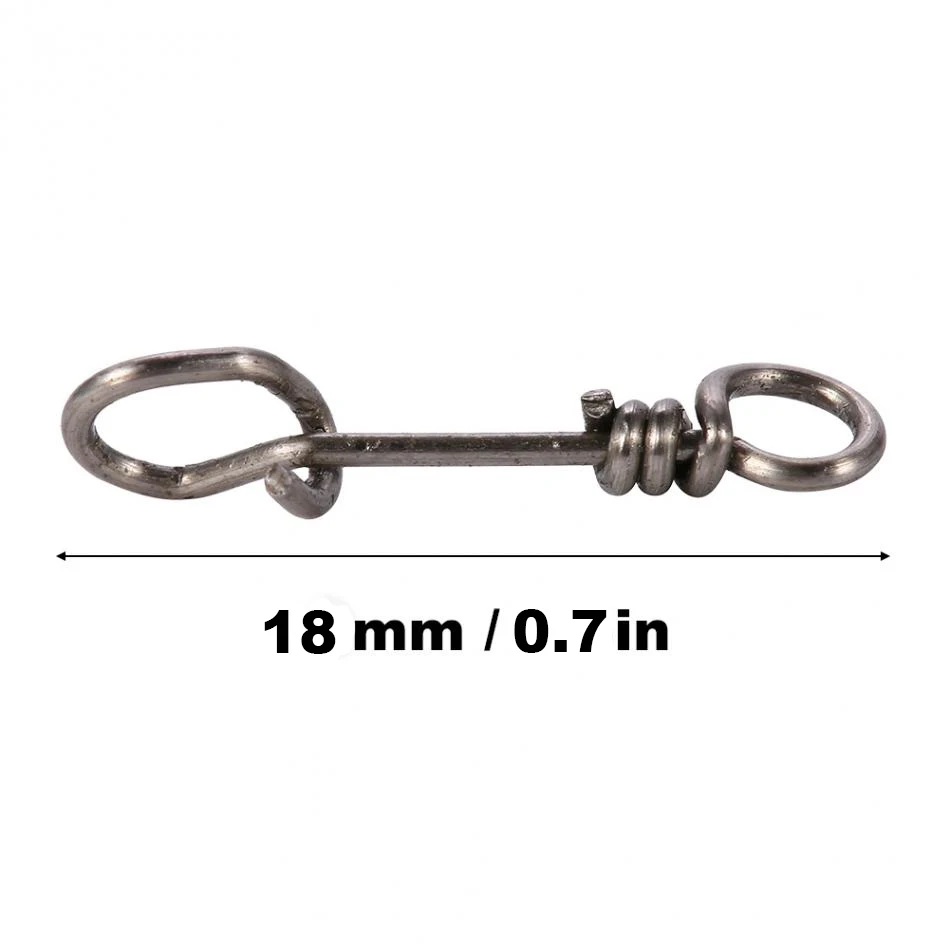 18mm 50 шт., зажим для быстрого подключения для рыбалки, Вертлюги Из Нержавеющей Стали, аксессуары для приманки, соединитель безопасности Fishinghook, инструменты - Цвет: 18mm