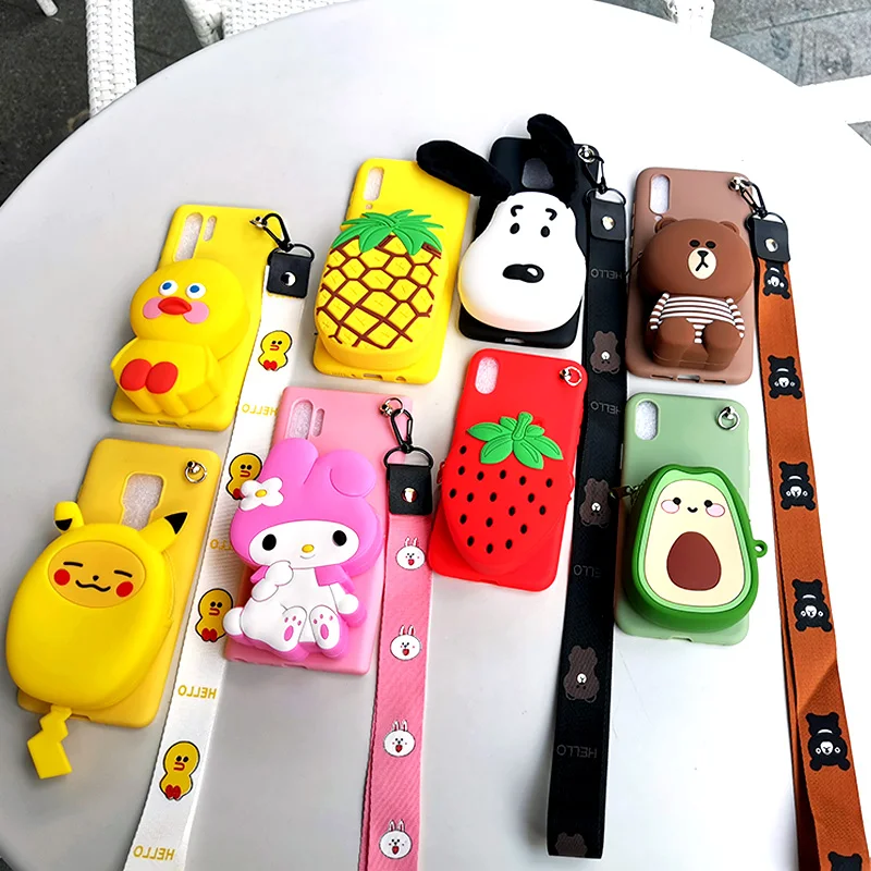 

Cute Cartoon 3D Zipper Wallet Soft Silicone Phone Case For Oneplus 7 Pro 6 6T 5 5T One Plus 7 Pro 6 6T 5 5T Back Cover Coque
