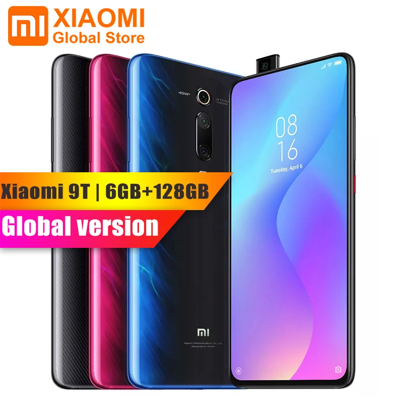 Популярный Смартфон Xiaomi Mi 9 T Mi9 с Полноразмерным экраном 6 ГБ 128 48