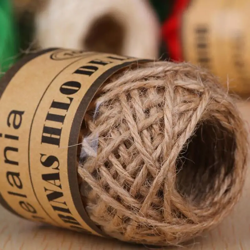 10 м/рулон пеньковый шпагат ремесло изготовление натурального мешковины
