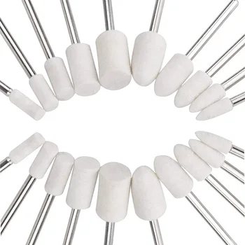 

100PCS Wool Felt Mandrel Mounted Grinding Polishing Buffing Bits Polishing Watch Jewelry Accessories Attachment