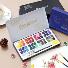 36/48 цветные однотонные акварельные краски в наборе Начинающий порошок Дети прозрачные фломастеры пигментная краска художественные принадлежности