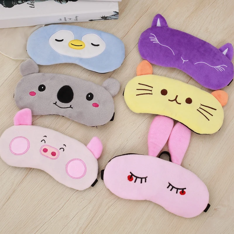 

Sleep Eye Mask Cartoon Sleeping Mask Plush Eye Shade Cover Eyeshade Relax Unicorn Cat Rabbit Suitable for Travel Home Party Gift