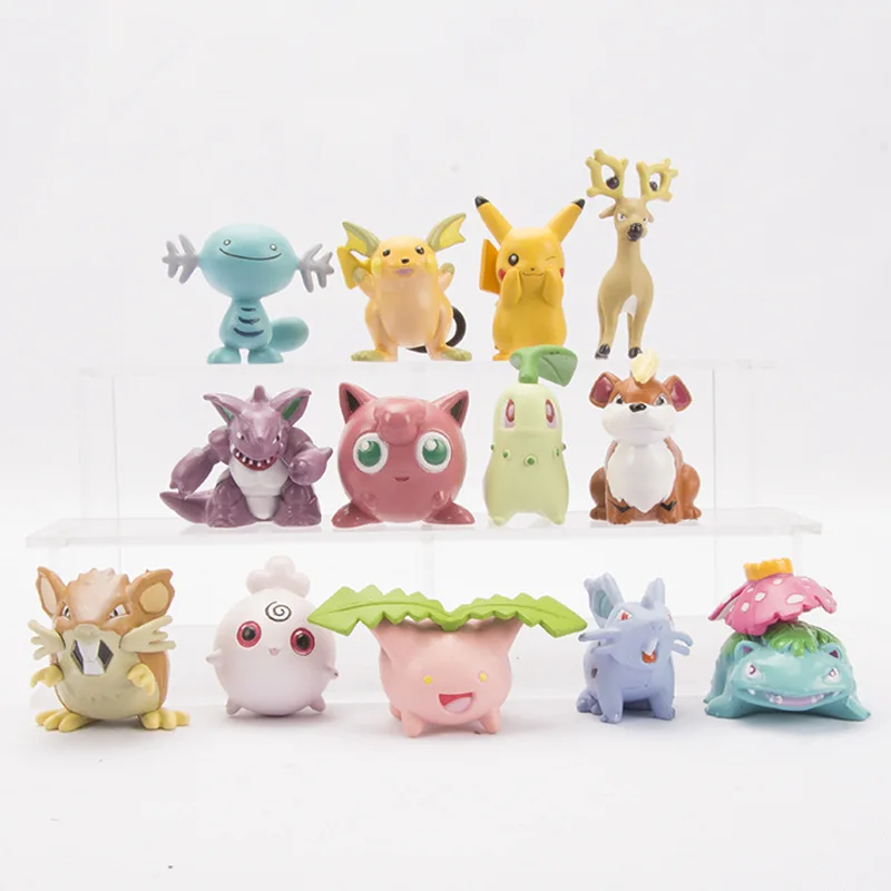 

13pcs/Set Pikachu POKEMON Venusaur Clefairy Poke Toy Action Figure Pocket Monster Model One Piece Anime Figure Toy For Kids Gift