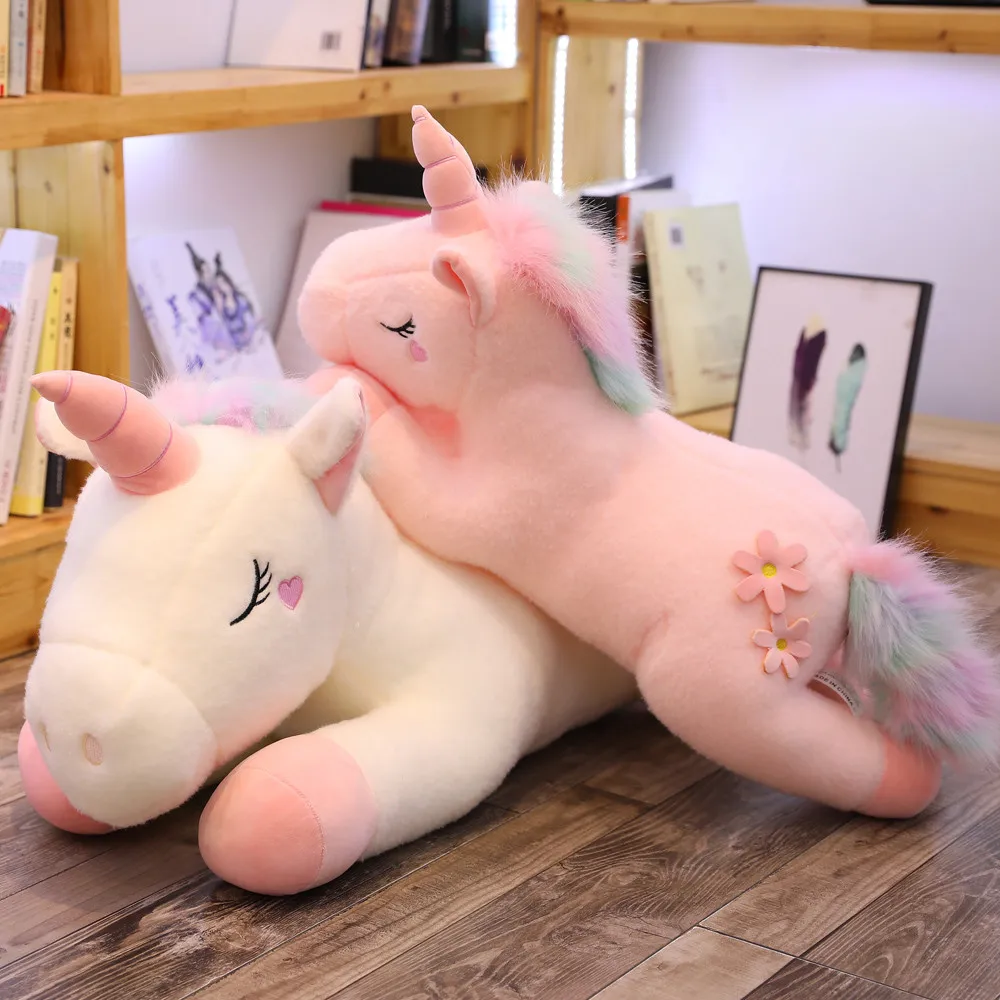 40 см 65 см 100 см прекрасный единорог Гигантский Размер набивной Единорог животное лошадь для детей Плюшевые игрушки куклы