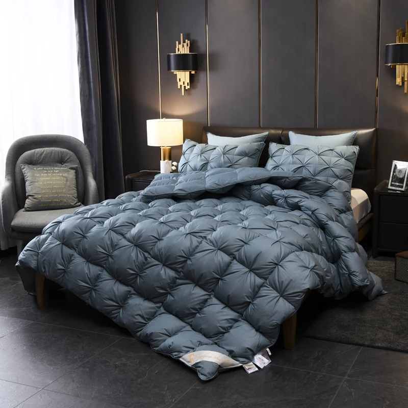 1000TC White Goose Down Comforter Duvet Insert US Queen King Super size 104X91