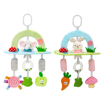 

Baby Crib Musical Mobile Rattles Rotating Bed Bell Plush Pendant Infants Newborns Soothing Educational Toys Gifts