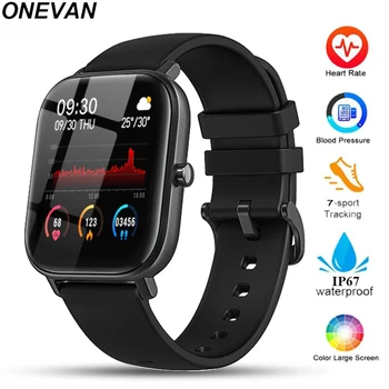 

ONEVAN P8 Smart Watch Men Women IP67 Waterproof Fitness Tracker Sport Heart Rate ECGPPG Monitor Full Touch Smartwatch