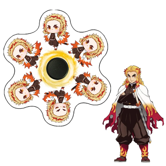 Demon Slayer Running Dynamic Fingertip Top Fidget Toy 3d Cartoon Gyros Dynamic Spinner Finger Anti Stress High Adult Kid Toy 1