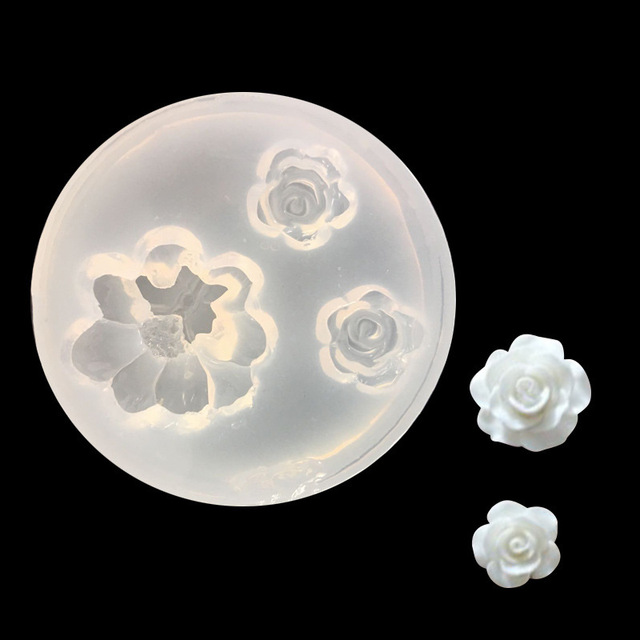 Flower Shape Silicone Mold For DIY Cake Chocolate Decoration Epoxy Resin Mold Flower Pendant Casting Molds Jewelry Making