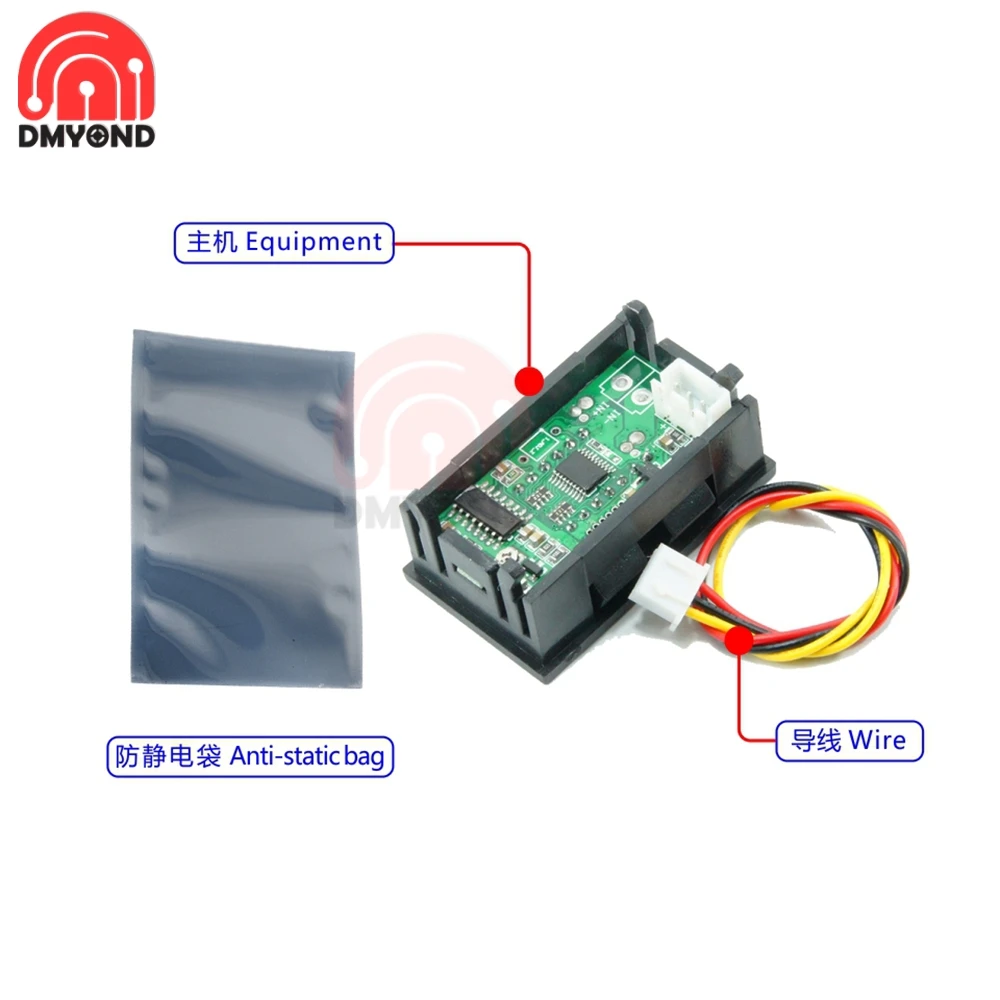 Voltmetro Digitale RGB LED DC 0-4.3000-33.000V 5 Cifre - Foto 8