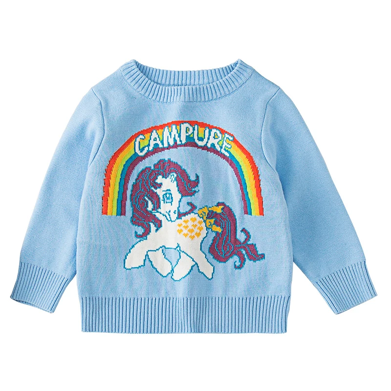 18168 light blue Новинка года; сезон осень-зима; вязаные свитера с рисунком; свитер для маленьких мальчиков и девочек; свитера для девочек; одежда для детей; пуловер для мальчиков и девочек; свитер - Цвет: 18168 light blue