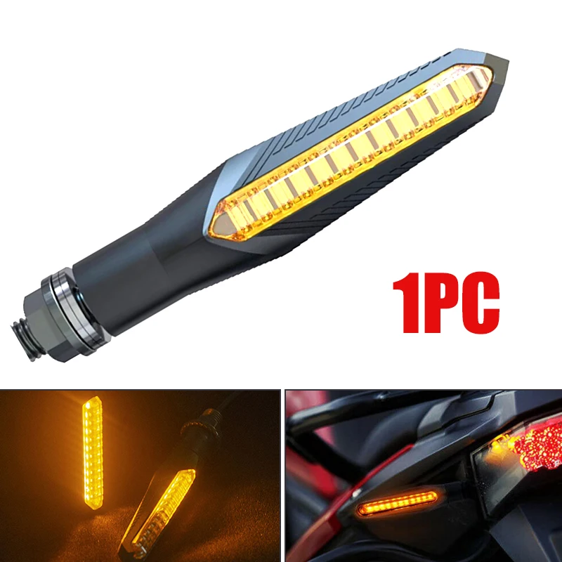 

Motorcycle Flowing Water Lights Signal Lamp Turn Signal Light Replacement Dual-Use Refit Universal Turn Signal Motorbike