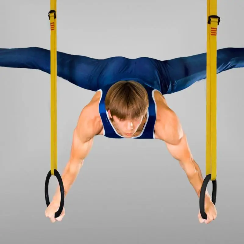 Фитнес гимнастические кольца Crossfit Крытый полиэстер ABS кольца для подтягиваний Ups мышечные тренировки для женщин мужчин Новогодние декоративные шарики тренажерный зал