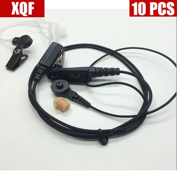 

XQF 10PCS Covert Acoustic Tube Headset for Motorola GP328plus GP338plus GP344 GP388 two way radio walkie talkie