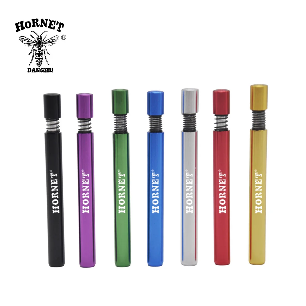 

HORNET One Hitter Pipe Dugout Bat Smoking Pipe Metal Cigarette Shape Smoking Tobacco Herb Pipes Smoke Accessories Snuff Snorter