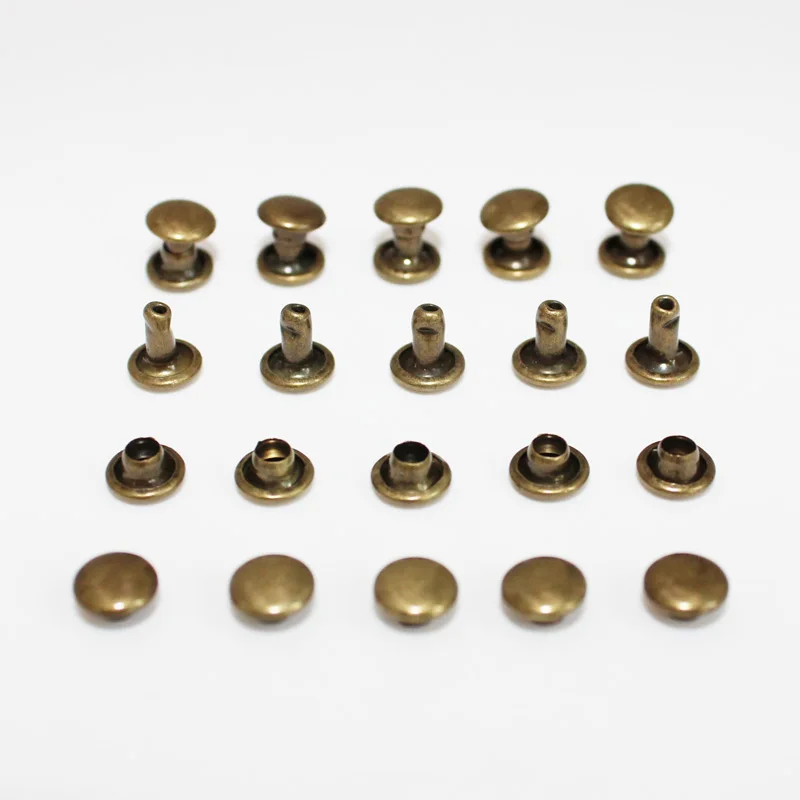 

10000pcs Double Cap Rivets 6x6mm Stud Rapid Rivets Leather Craft Repair
