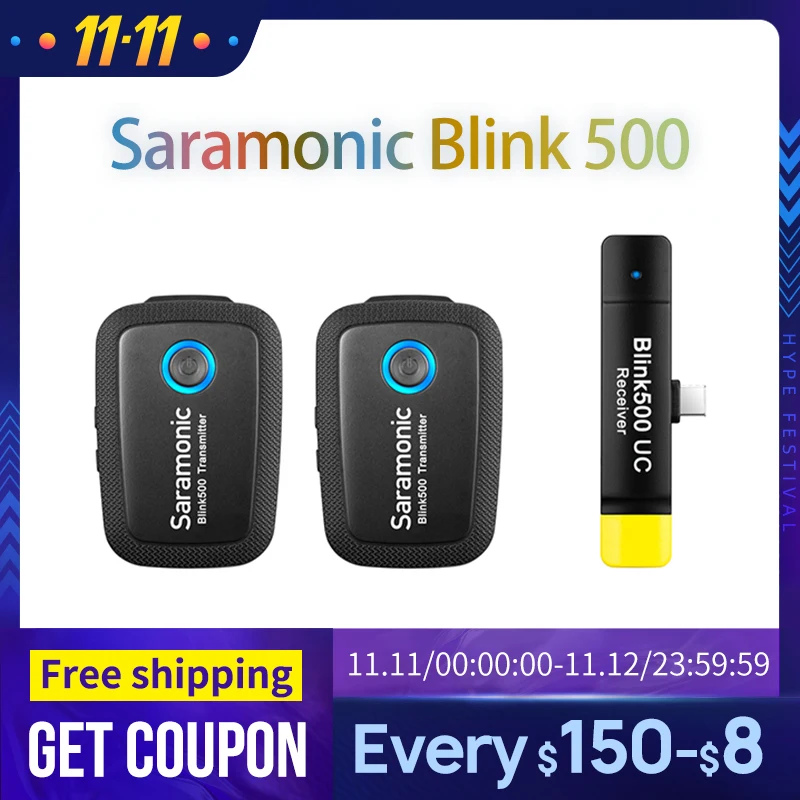 Saramonic Blink 500 Series B1 B2 B5 B6 2 4 ГГц двухканальная Беспроводная микрофонная система с