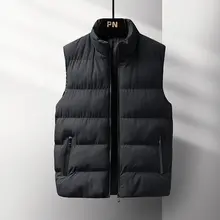 

Vest men's casual 2021 autumn and winter new men's Korean version of the self-cultivation stand-up collar solid color wild fashi