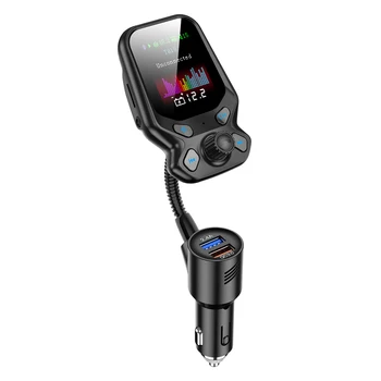 

Car Bluetooth MP3 Player FM Transmitter QC3.0 Charger Wireless FM Radio Adapter Car Kit Hands-Free with Dual USB Ports