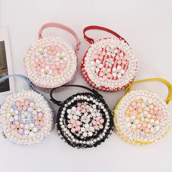 

Womens Purses and Handbags 2020 Cute Kids Small Coin Pouch Baby Girls Princess Pearl Crossbody Bag Toddler Small Money Bag
