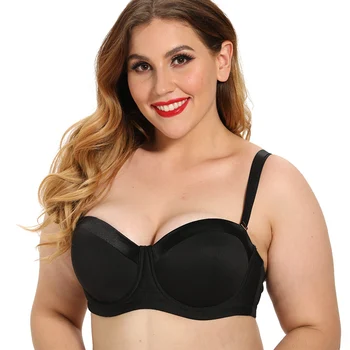 

Red Black Nude Push Up Bra Half Cup Lovely Bra Gather Breast Padded Cup Convertible Straps Sexy Women Bra 34 36 38 40 42 44 46