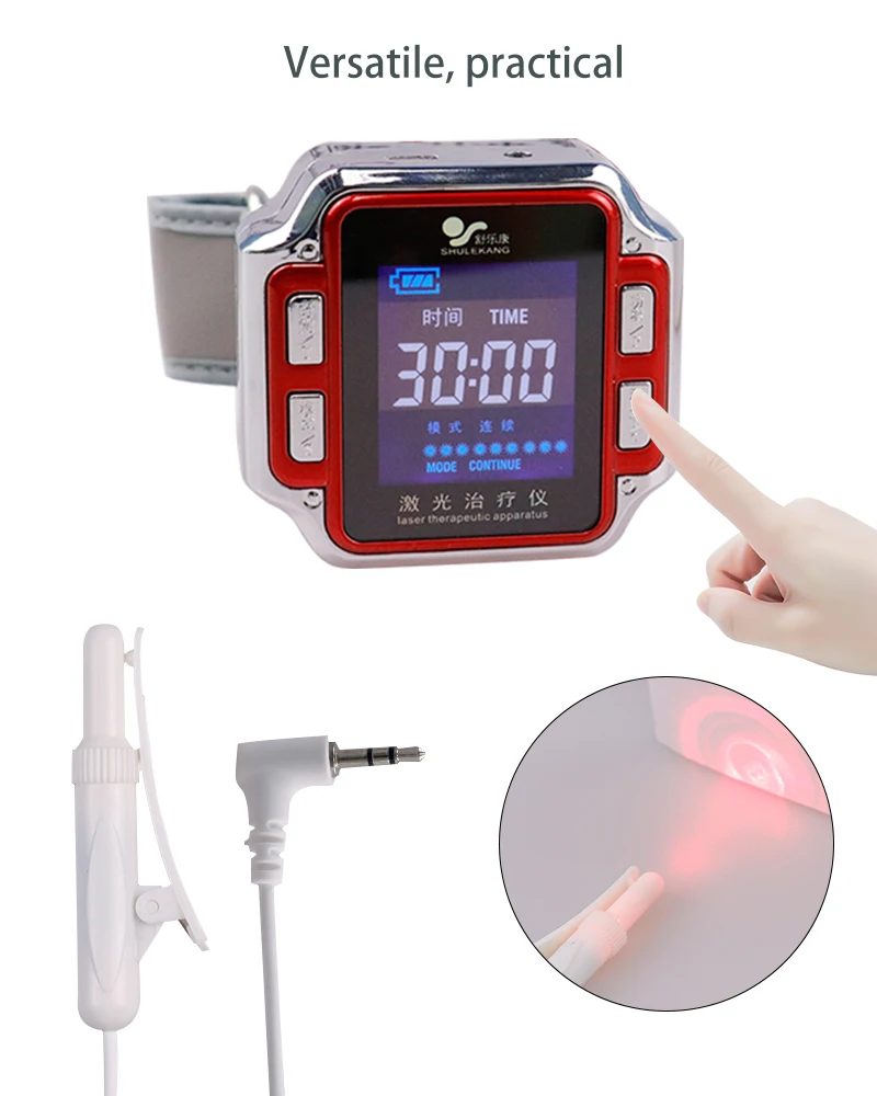 650nm лазер/светильник физиотерапия синусит наручные часы диод LLLT для лечения диабета гипертензии Диабетическая терапия инструмент