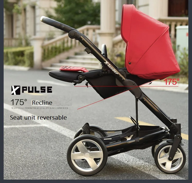 Xlander складная переносная детская коляска с высоким пейзажем, kinderwaga reversable seat L shape European En1888 детская коляска
