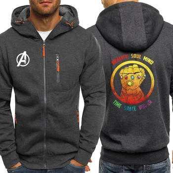 

Thanos Infinity Gauntlet Autumn New 2019 Mens Hoodies Fashion Long Sleeve Coat Streetwear Casual Jacket Zipper Hoody Sportswear