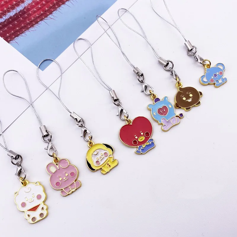 Hot Korean Kpop Animal Cute Baby Style Necklace Keychain Metal Pendant Necklace Women Fashion Wedding Party Jewelry Accessories